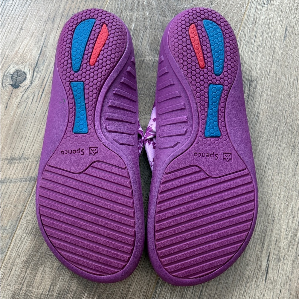 🆕 Spenco Women's Victoria Floral Deep Orchid Sandals Purple Size 12 - Picture 2 of 3